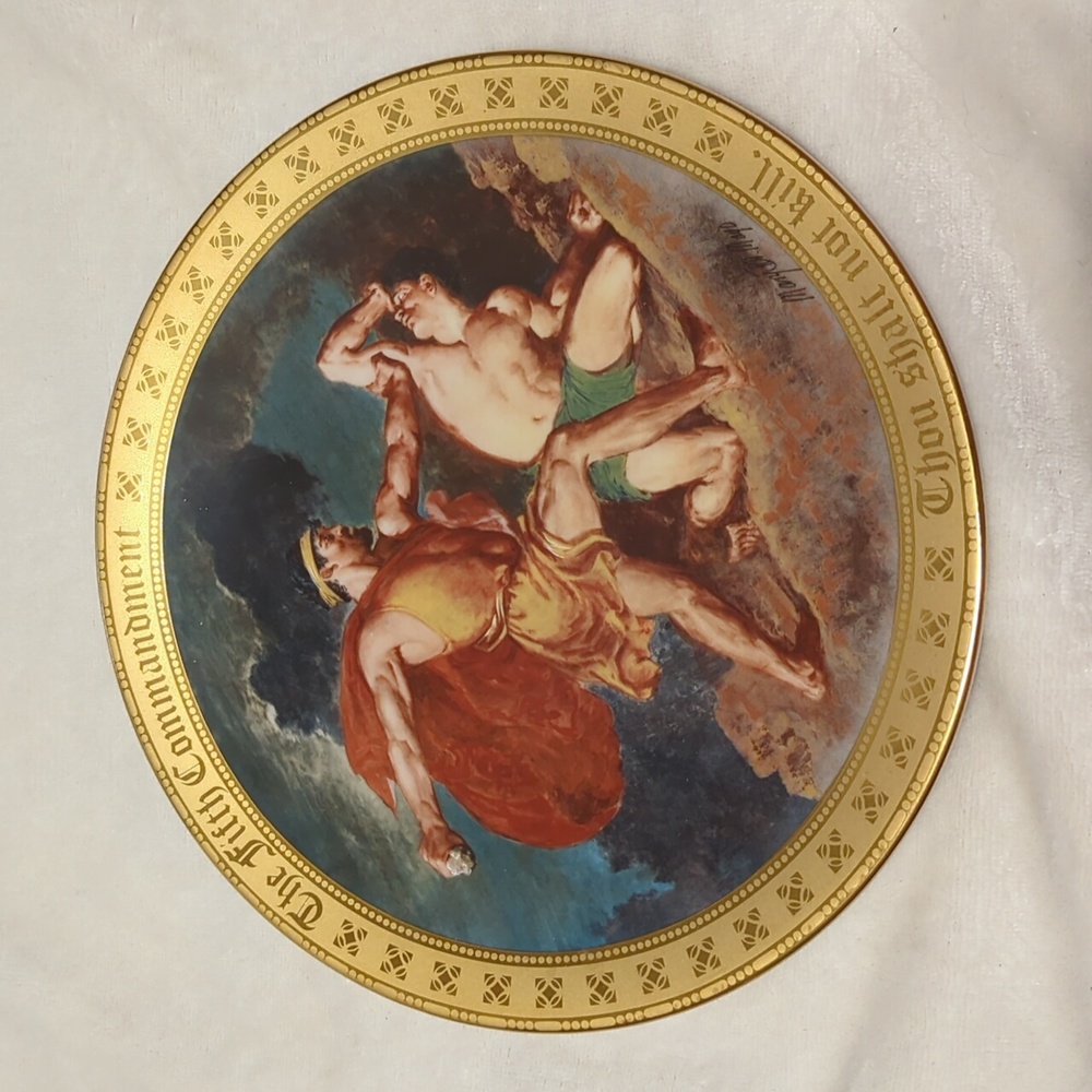 The Ten Commandments Plate collection "Thou shalt not kill" by Mary Mayo